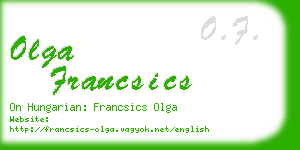 olga francsics business card